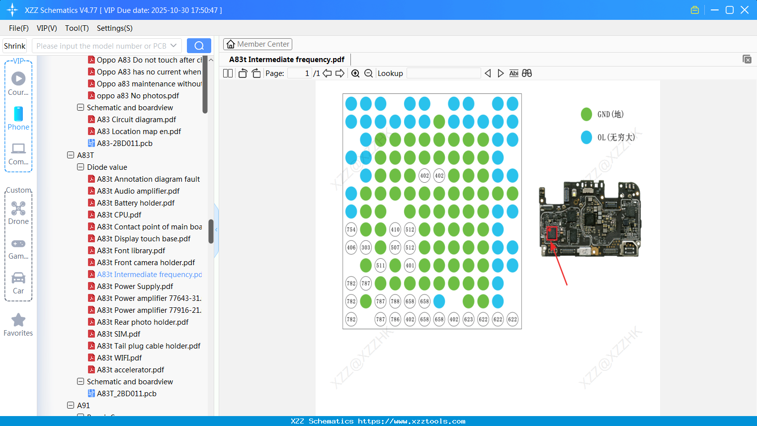 OPPO A83t Intermediate Frequency